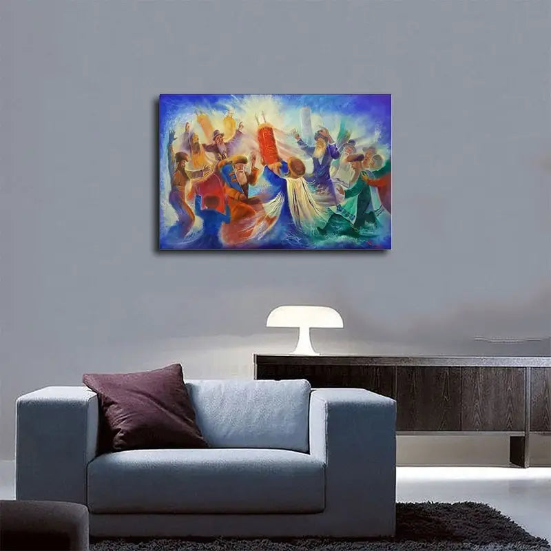 Dancing Torah - Modern Jewish Art Print