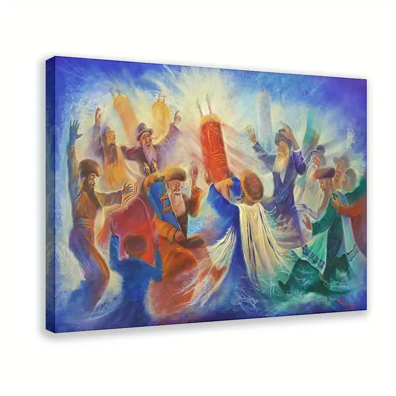 Dancing Torah - Modern Jewish Art Print