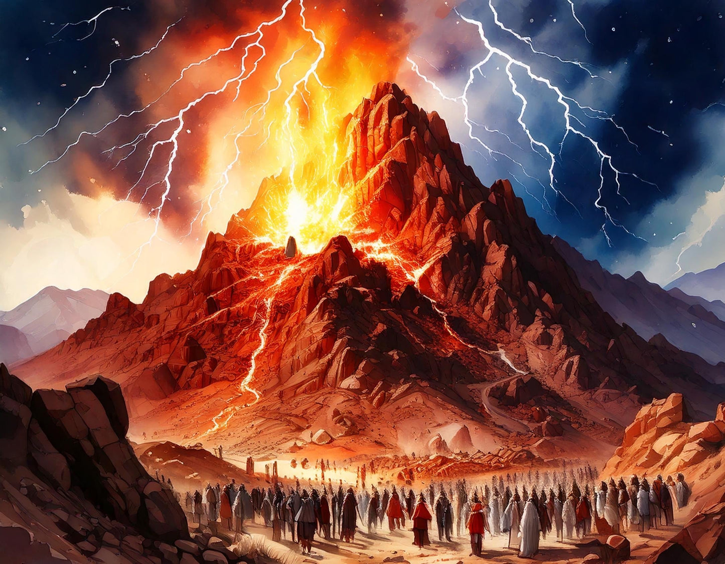 Mount Sinai Judaic Art Print